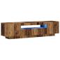 Preview: TV-Schrank mit LED-Leuchten Altholz-Optik 160x35x40 cm