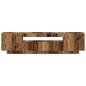 Preview: TV-Schrank mit LED-Leuchten Altholz-Optik 160x35x40 cm