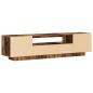 Preview: TV-Schrank mit LED-Leuchten Altholz-Optik 160x35x40 cm