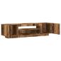 Preview: TV-Schrank mit LED-Leuchten Altholz-Optik 160x35x40 cm