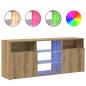 Preview: TV-Schrank mit LED-Leuchten Artisan-Eiche 120x30x50 cm