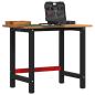 Preview: ARDEBO.de - Werkbank Hellbraun 100x60x81,5 cm Massivholz Eiche