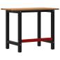 Preview: Werkbank Hellbraun 100x60x81,5 cm Massivholz Eiche
