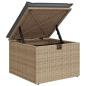 Preview: 5-tlg. Garten-Sofagarnitur mit Kissen Beige Poly Rattan Akazie