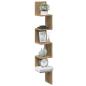 Preview: ARDEBO.de - Wand-Eckregal Artisan-Eiche 20x20x127,5 cm Holzwerkstoff