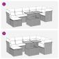 Preview: 8-tlg. Garten-Sofagarnitur mit Kissen Schwarz Poly Rattan