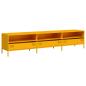 Preview: TV-Schrank Senfgelb 202x39x43,5 cm Kaltgewalzter Stahl
