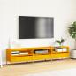 Preview: TV-Schrank Senfgelb 202x39x43,5 cm Kaltgewalzter Stahl