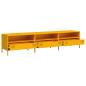 Preview: TV-Schrank Senfgelb 202x39x43,5 cm Kaltgewalzter Stahl