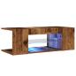 Preview: TV-Schrank mit LED-Leuchten Altholz-Optik 90x39x30 cm