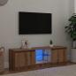 Preview: ARDEBO.de - TV-Schrank mit LED-Leuchten Artisan-Eiche 140x40x35,5 cm