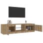 Preview: TV-Schrank mit LED-Leuchten Artisan-Eiche 140x40x35,5 cm