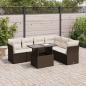 Preview: ARDEBO.de - 7-tlg. Garten-Sofagarnitur mit Kissen Braun Poly Rattan