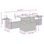 Preview: 5-tlg. Garten-Sofagarnitur mit Kissen Schwarz Poly Rattan
