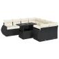 Preview: 9-tlg. Garten-Sofagarnitur mit Kissen Schwarz Poly Rattan