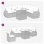 Preview: 7-tlg. Garten-Sofagarnitur mit Kissen Grau Poly Rattan