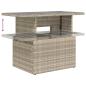 Preview: 7-tlg. Garten-Sofagarnitur mit Kissen Hellgrau Poly Rattan