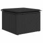 Preview: 7-tlg. Garten-Sofagarnitur mit Kissen Schwarz Poly Rattan