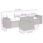Preview: 5-tlg. Garten-Sofagarnitur mit Kissen Schwarz Poly Rattan