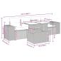 Preview: 5-tlg. Garten-Sofagarnitur mit Kissen Grau Poly Rattan