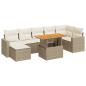 Preview: 8-tlg. Garten-Sofagarnitur mit Kissen Beige Poly Rattan