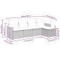 Preview: 5-tlg. Garten-Sofagarnitur mit Kissen Beige Poly Rattan