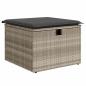 Preview: 4-tlg. Garten-Sofagarnitur mit Kissen Hellgrau Poly Rattan