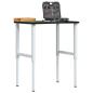 Preview: ARDEBO.de - Werkbank Dunkelbraun 80x60x(71,5-98) cm Massivholz Eiche