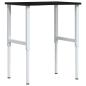 Preview: Werkbank Dunkelbraun 80x60x(71,5-98) cm Massivholz Eiche