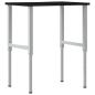 Preview: Werkbank Dunkelbraun 80x60x(71,5-98) cm Massivholz Eiche