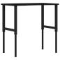 Preview: Werkbank Dunkelbraun 100x60x(71,5-98) cm Massivholz Eiche