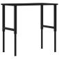 Preview: Werkbank Dunkelbraun 100x60x(71,5-98) cm Massivholz Eiche