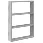Preview: Wandregal Grau Sonoma 43x9x60 cm Holzwerkstoff