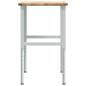 Preview: Werkbank 100x60x(71,5-98) cm Massivholz Eiche