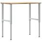 Preview: Werkbank 100x60x(71,5-98) cm Massivholz Eiche