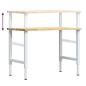 Preview: Werkbank 100x60x(71,5-98) cm Massivholz Eiche