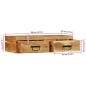 Preview: TV-Wandschrank 80x30x19 cm Massivholz Akazie