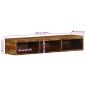 Preview: TV-Wandschrank 100x30x19 cm Altholz Massiv