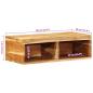 Preview: TV-Wandschrank 60x30x19 cm Massivholz Akazie