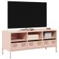 Preview: ARDEBO.de - TV-Schrank Rosa 101,5x39x43,5 cm Kaltgewalzter Stahl