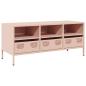 Preview: TV-Schrank Rosa 101,5x39x43,5 cm Kaltgewalzter Stahl