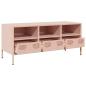 Preview: TV-Schrank Rosa 101,5x39x43,5 cm Kaltgewalzter Stahl
