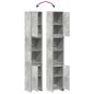 Preview: Badezimmerschrank Betongrau 30x30x183,5 cm Holzwerkstoff