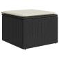 Preview: 7-tlg. Garten-Sofagarnitur mit Kissen Schwarz Poly Rattan