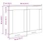 Preview: Hängeglasschrank Betongrau 80x31x60 cm