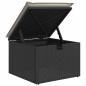 Preview: 5tlg. Garten-Sofagarnitur mit Kissen Schwarz Poly Rattan Akazie