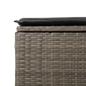 Preview: 2-tlg. Garten-Sofagarnitur mit Kissen Grau Poly Rattan Akazie