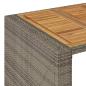 Preview: ARDEBO.de - 5-tlg. Gartenbar-Set ohne Kissen Grau Poly Rattan Akazie