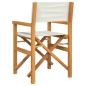 Preview: Regiestühle 2 Stk. Klappbar Creme Massivholz Teak