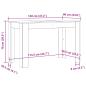 Preview: Esstisch Artisan-Eiche 120x60x76 cm Holzwerkstoff